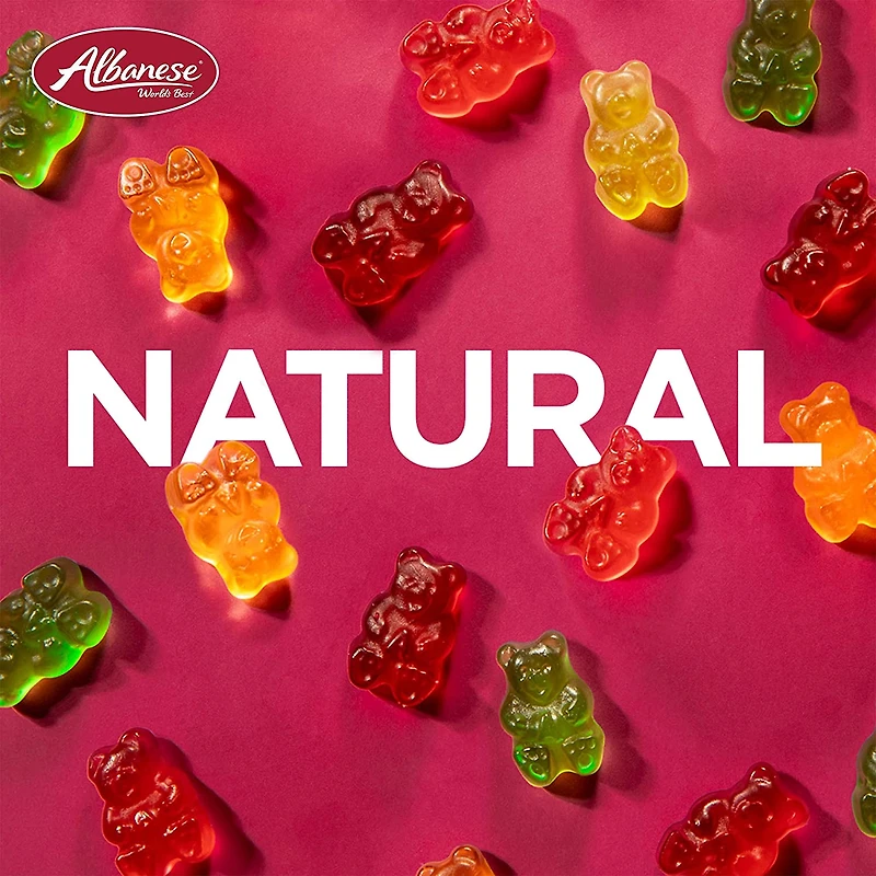5 Natural Flavor Gummi Bears 5 lb. Bag