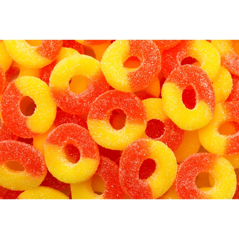 Gummi Peach Rings 7 oz. Peg Bag