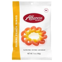 Gummi Peach Rings 7 oz. Peg Bag