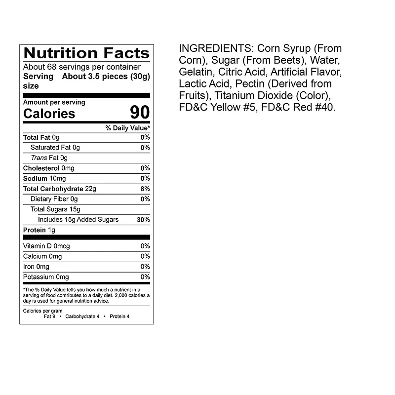 Gummi Strawberry Banana Rings 4.5 lb. Bag