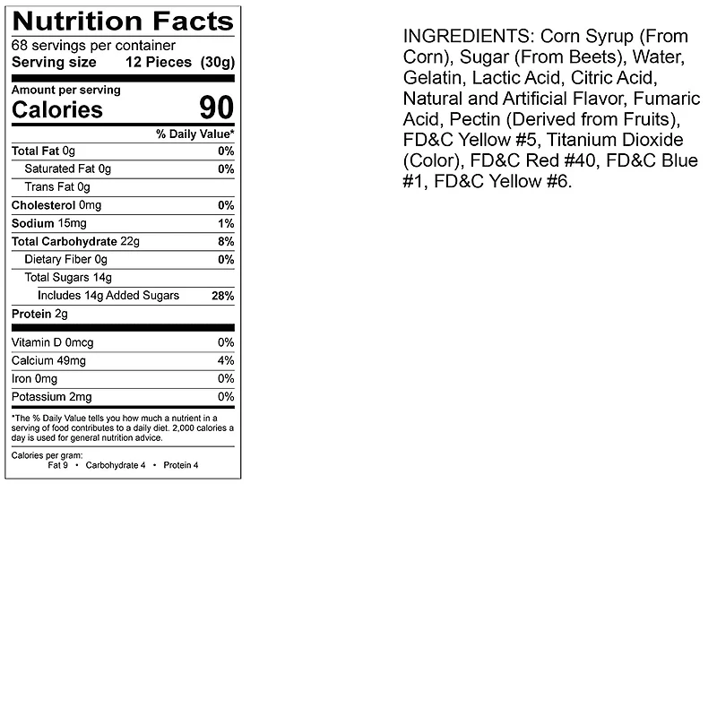 Sour Gummi Poppers  4.5 lb. Bag