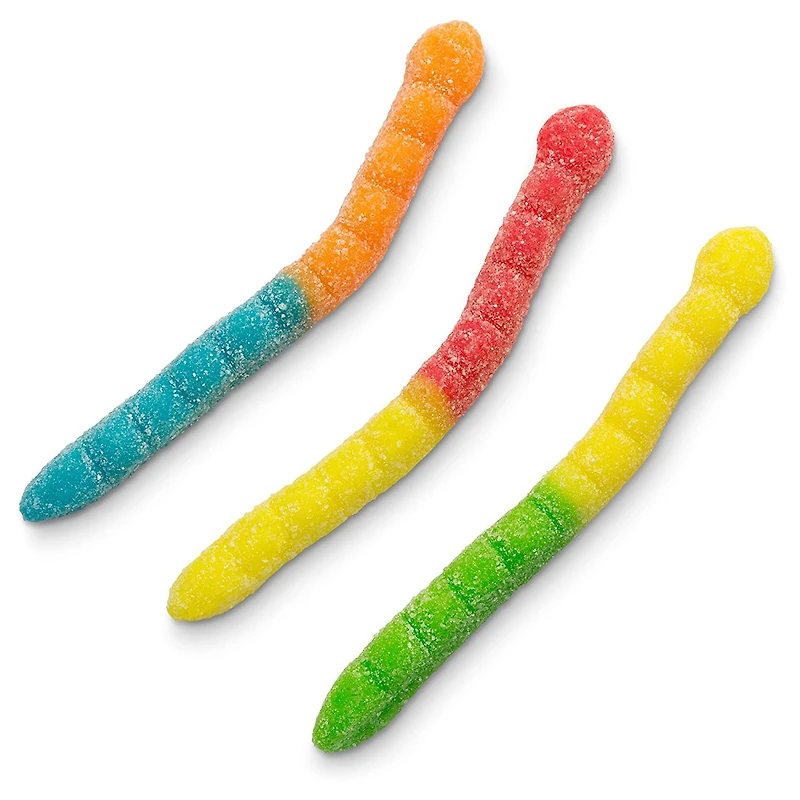 Sour Large Neon Gummi Worms 4.5 lb. Bag
