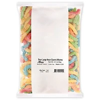 Sour Large Neon Gummi Worms 4.5 lb. Bag