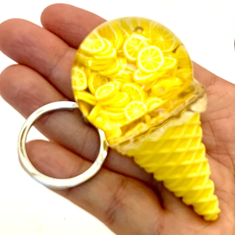 Assorted Fruit Ice Cream Key Charm