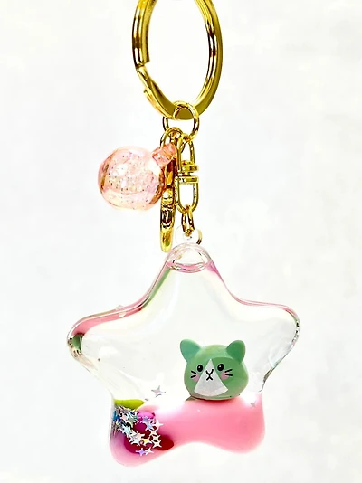 Assorted Kitty Star Key Charm