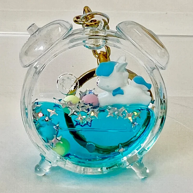 Assorted Unicorn Clock Floaty Key Charm
