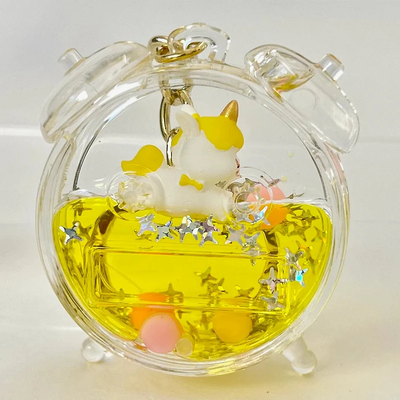 Assorted Unicorn Clock Floaty Key Charm