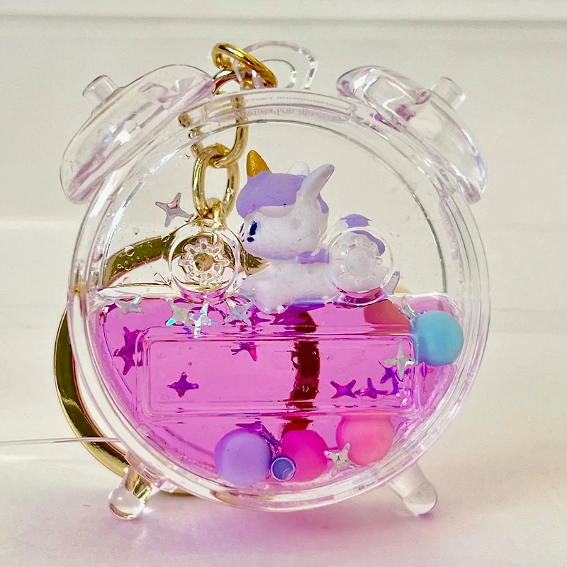 Assorted Unicorn Clock Floaty Key Charm