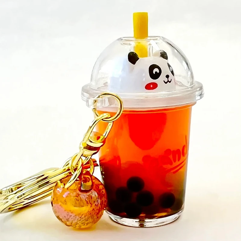Panda Boba Tea Floaty Key Charm