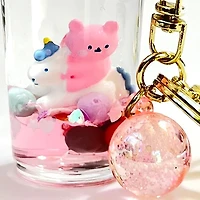 Unicorn Bear Boba Key Charm