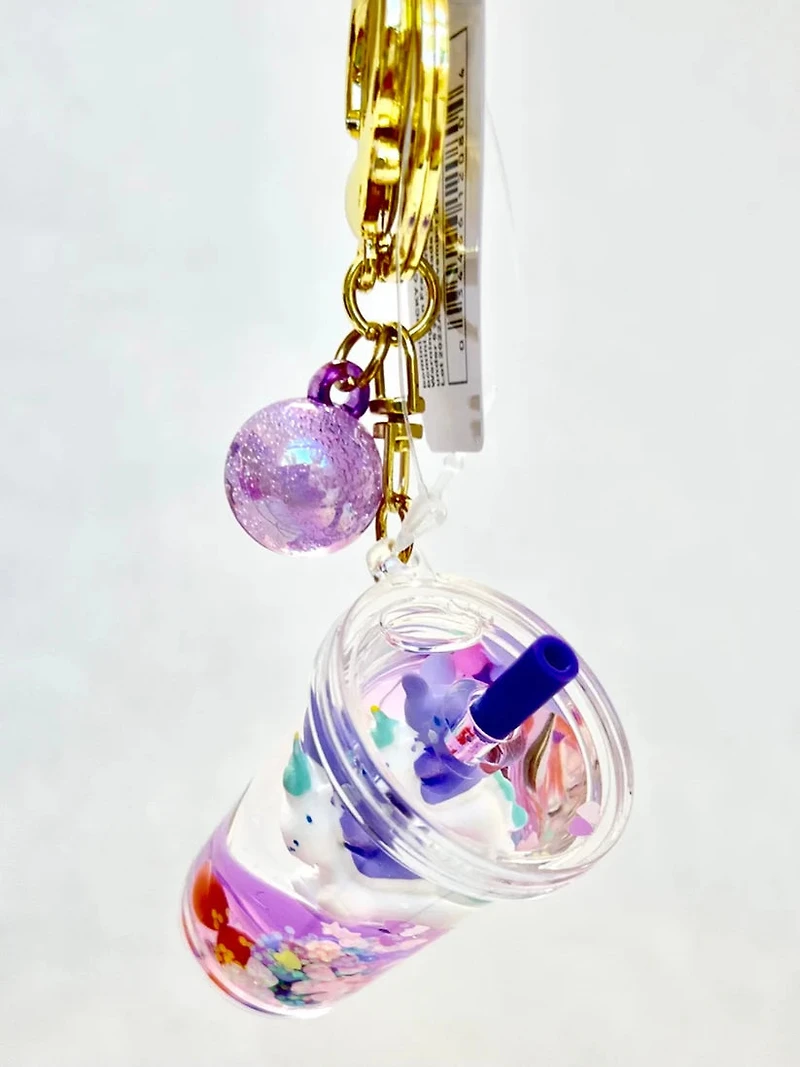 Unicorn Bear Boba Key Charm