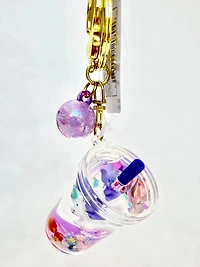 Unicorn Bear Boba Key Charm