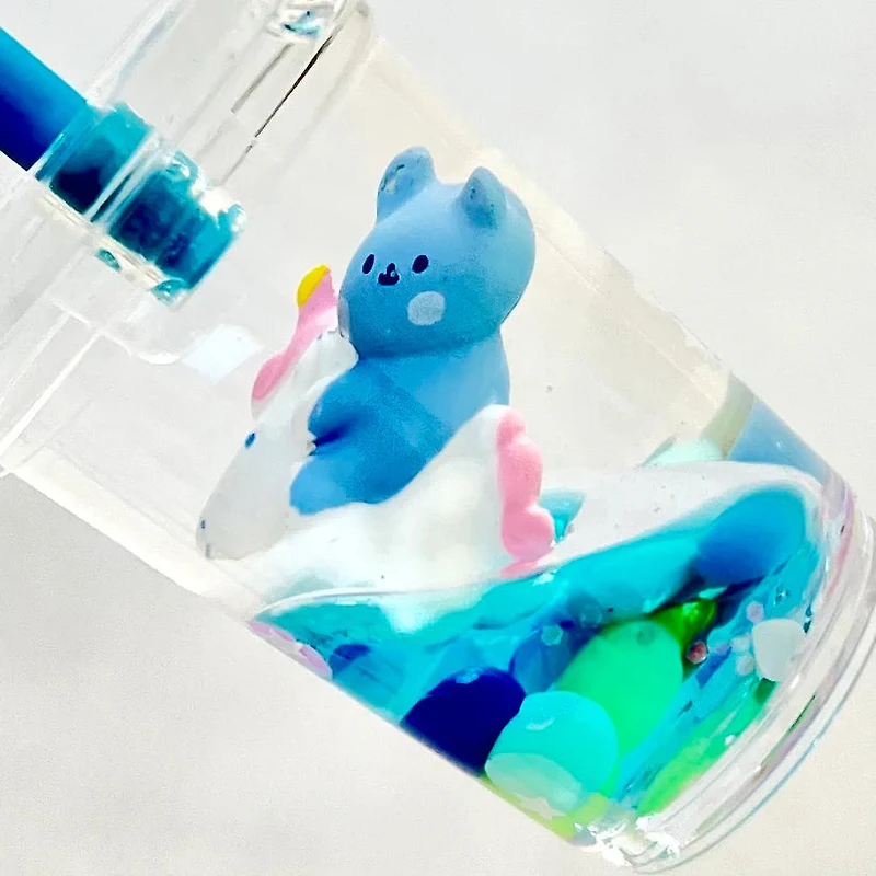 Unicorn Bear Boba Key Charm
