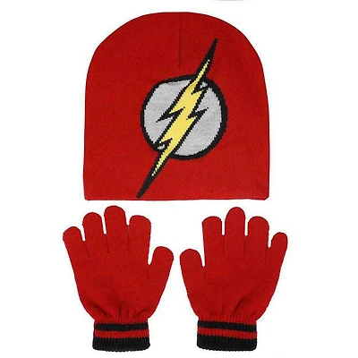 DC Comics: Flash - Youth Beanie & Gloves Combo