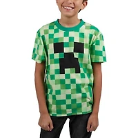 Minecraft Creeper AOP Youth Cosplay Tee