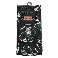 My Hero Academia - Sublimated Print 3 Pair Youth Crew Socks