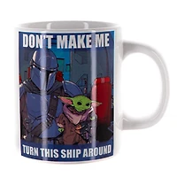 Star Wars The Mandalorian Grogu "Don't Make Me" Meme 16 oz. Ceramic Mug