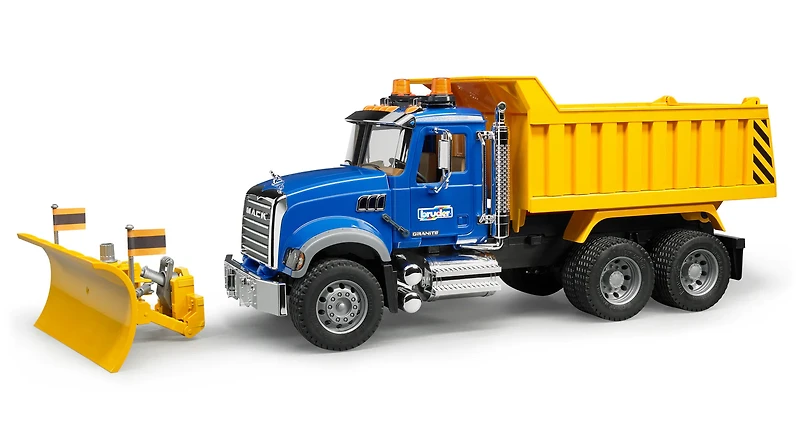 MACK Granite Dump Truck with Snow Plow Blade