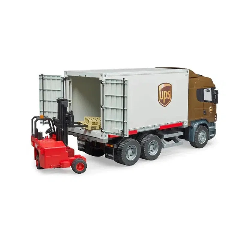 SCANIA R-Series UPS logistics truck with forklift