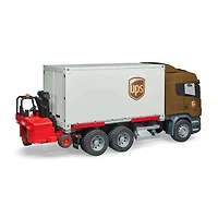 SCANIA R-Series UPS logistics truck with forklift