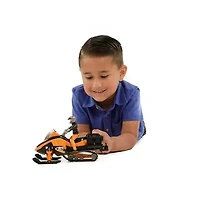 Snowmobile with Driver and Accessories