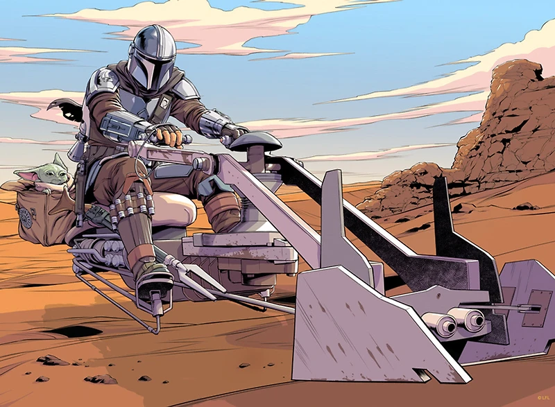 Star Wars: The Mandalorian: Speed Biker Strike - 100 Piece Puzzle