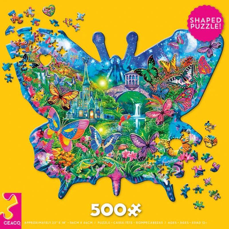 Puzzle Shapes - Butterfly - 500 Piece Puzzle