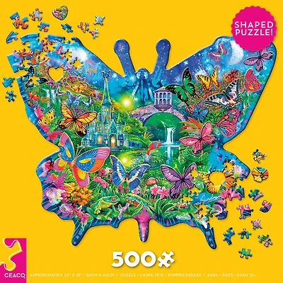 Puzzle Shapes - Butterfly - 500 Piece Puzzle