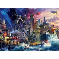 Thomas Kinkade DC Comics - Showdown at Gotham Pier - 1000 Piece Puzzle