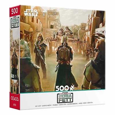 Thomas Kinkade Star Wars: The Book of Boba Fett - A New Challenge - 500 Piece Puzzle