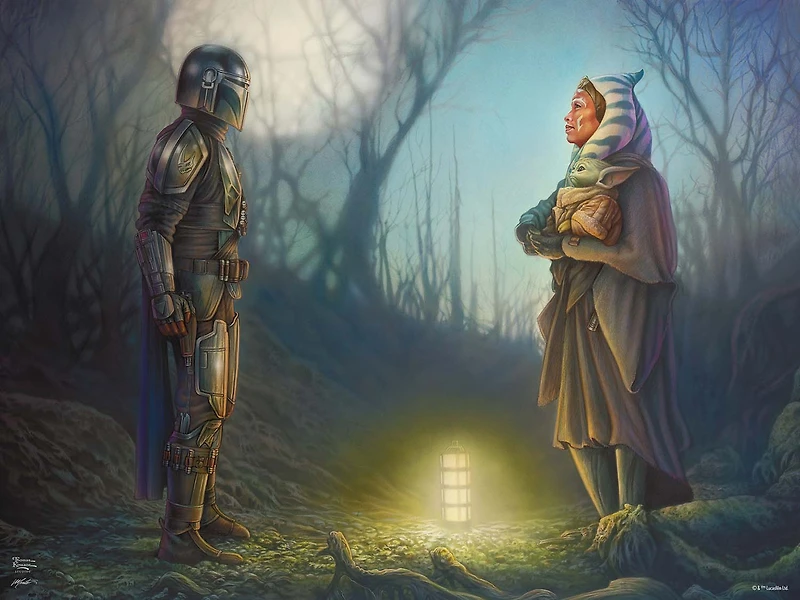 Thomas Kinkade Star Wars: The Mandalorian - Connection - 500 Piece Puzzle
