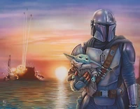 Thomas Kinkade Star Wars: The Mandalorian - Multipack - 4 in 1 Puzzles - 4 x 500 Piece Puzzle