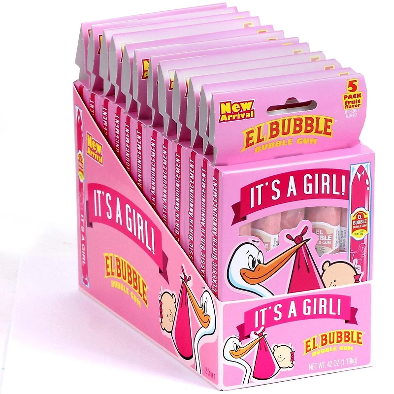 It's A Girl Bubble Gum Cigars 5 Pack