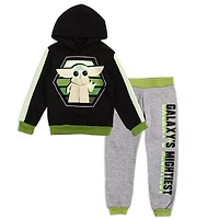 BABY YODA Boys 4-7 2PC Fleece Hoodie Set