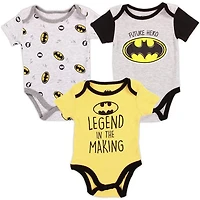BATMAN Boys Newborn 3-Pack Creepers