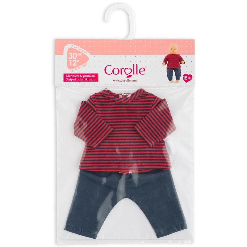 Corolle 14" Doll T-Shirt & Pants - Striped