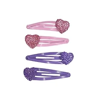 Sparkly My Heart Hair Clips (4pc set)