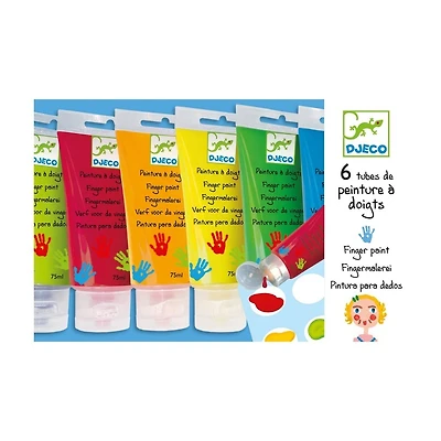 6 Finger Paint Tubes  - Classic