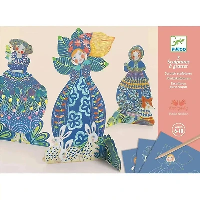 Pretty Dresses Scratch Sculptures