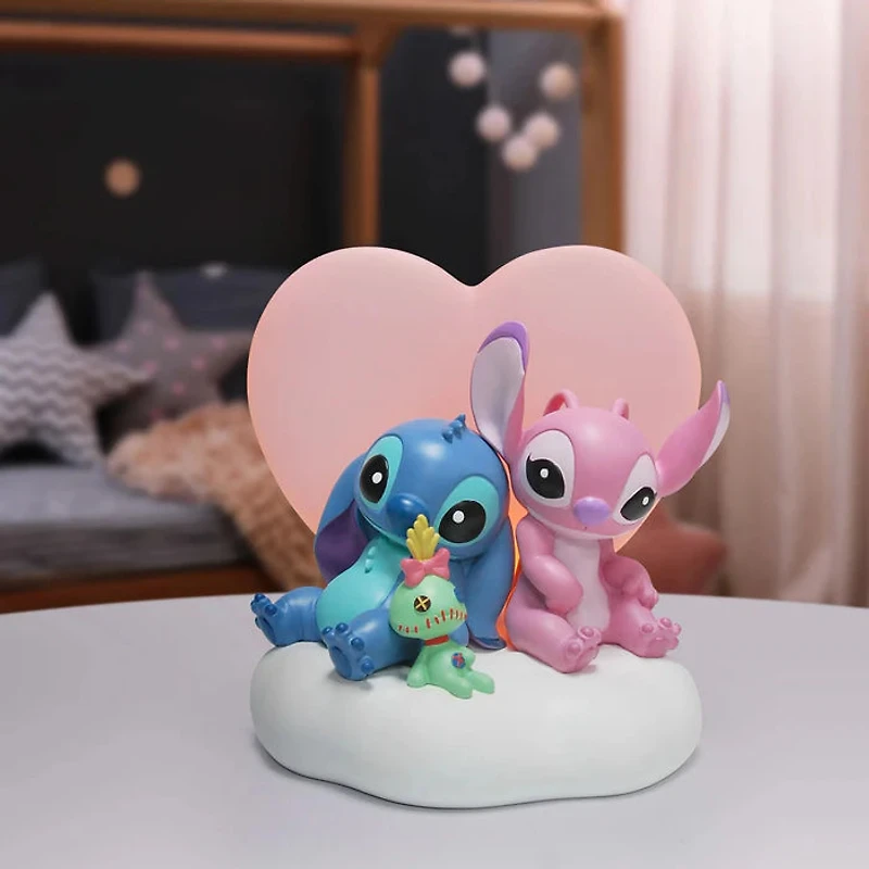 Stitch & Angela Light Up Figurine