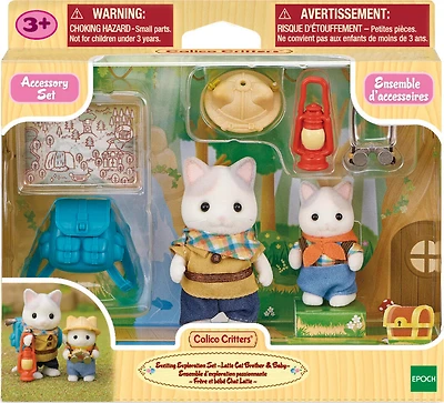 Calico Critters - Exciting Exploration Set ~Latte Cat Brother & Baby~