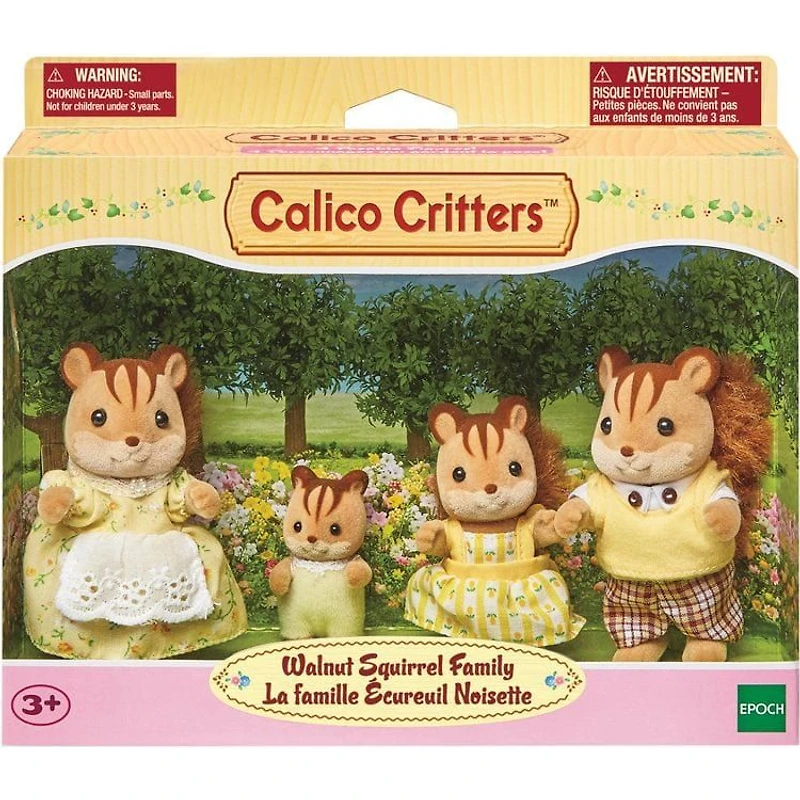 Calico Critters Walnut Squirrel Family