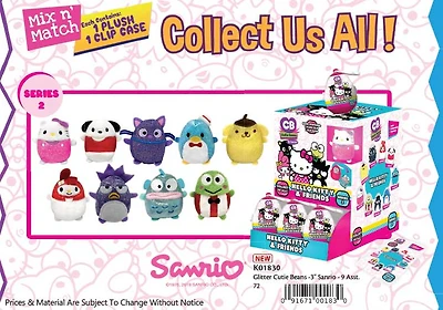 Glitter Cutie Beans - 3” Sanrio Series 2