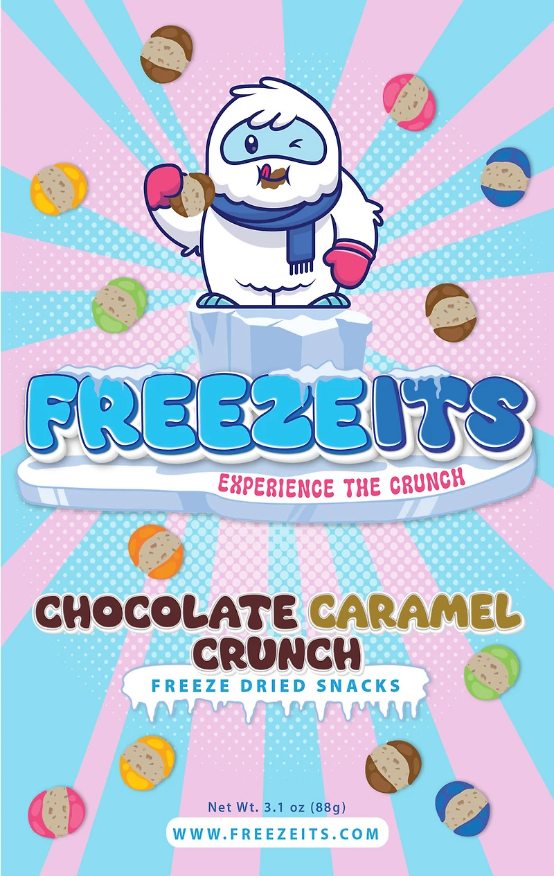 FREEZEITS Chocolate Caramel Crunch 3.1 oz. Bag