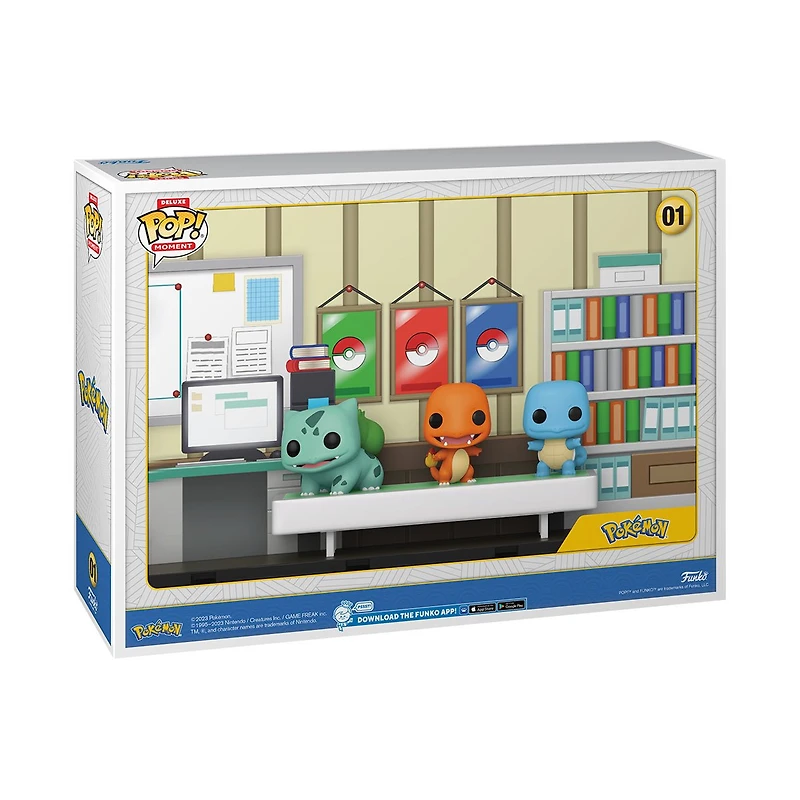 Pokemon - Bulbasaur, Charmander, & Squirtle Deluxe Funko Pop! Moment with Case