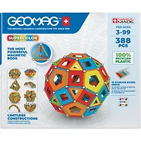 Geomag Masterbox Supercolor Panels Recycled 338 Pieces