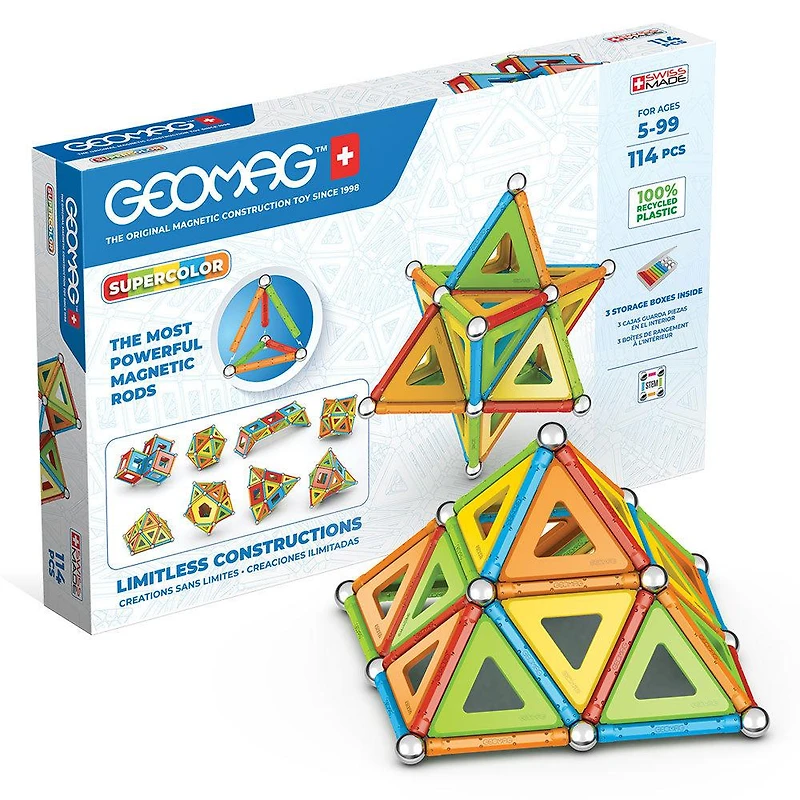 Geomag Supercolor Panels Recycled 114 Pieces