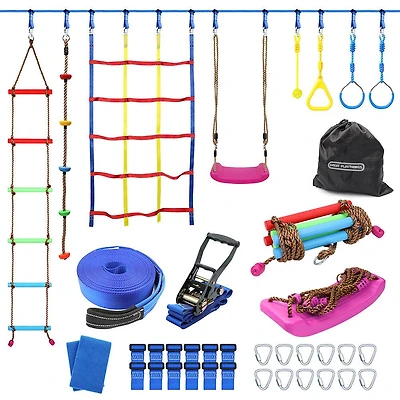 Ninja Warrior Obstacle Course with 8 accessories