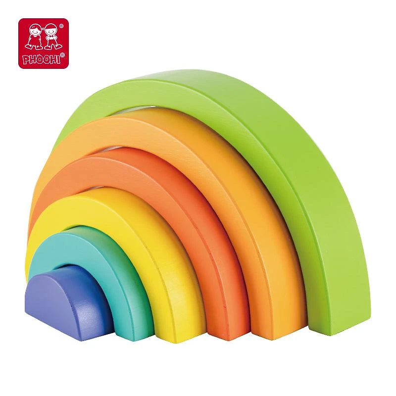 Wooden Rainbow Stacker Set