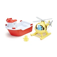Rescue Boat and Helicopter